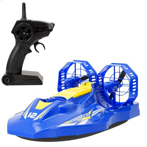 ColorBaby Speed & Go Lancha rápida radiocontrol, Juguete teledirigido eléctrico, Juguetes Infantiles, Barco RC Tierra, Agua y Hielo, Batería incluida, A Partir de 4 años (41377)