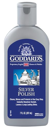 Goddard’s Silver Polish 207ml – Instantly Removes Tarnish – Cleans, Shines & Protects Silverware, Jewellery, Antiques, Cutlery, Trays, Tea Sets – Long-Lasting Shine – Easy to Us