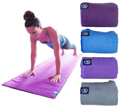 Yoga-Mad Unisex-Erwachsene Yoga-Handtuch, violett, Einheitsgröße