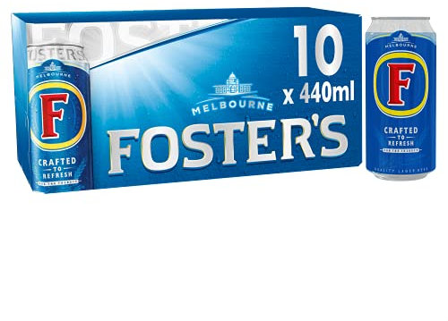 Foster's Melbourne Lager Beer Cans, 10 x 440ml
