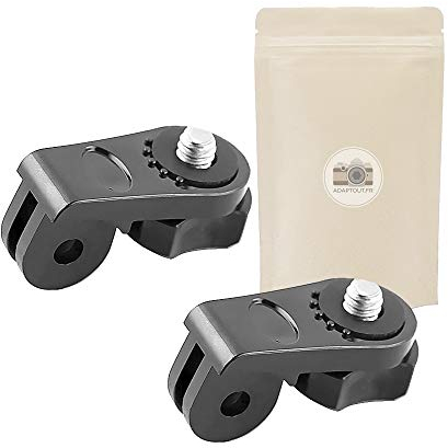 AdaptOUT X2 AGD ADAPTADORES TRAPEED para GOPRO con FIJACIÓN DE Tornillos DE 1/4 para GO Pro HÉRNOS 7/6 / 5/4 / 3/3 / 2/1 en Monopode MINITRIPODED Accesorio DE Accesorios Frances