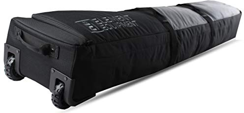 Element Equipment Wheeled Padded Snowboard Bag Ultimate Double - Premium High End Double Roller Travel Bag 167 Grey Ripstop