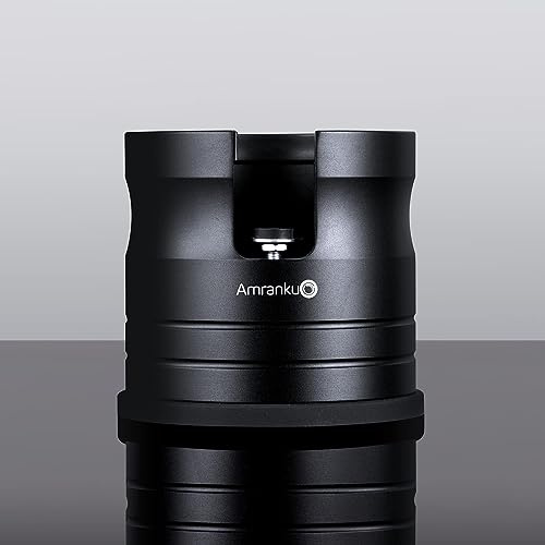 Amrankuo Coffee Portafilter Holder| Espresso Tamper Stand| Aluminum Alloy Espresso Holder| With Non-slip Base| Fits 54mm Espresso Machines Portafilter | (54mm, Black)
