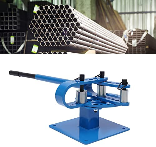DSYOGX Dobladora de tubos manual con 7 matrices de tamaño (25 mm, 30 mm, 40 mm, 45 mm, 50 mm, 65 mm, 75 mm) es adecuada para doblar tubos de acero estructural