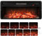 COSTWAY 20”/25/36” Electric Fireplace, 1500W/1800W/2000W Recessed Freestanding Fire Heater with 1/3/7 LED Flame Color, 4/5/9 Brightness & Remote (36”,900W/1800W,1 Color,9 Brightness)
