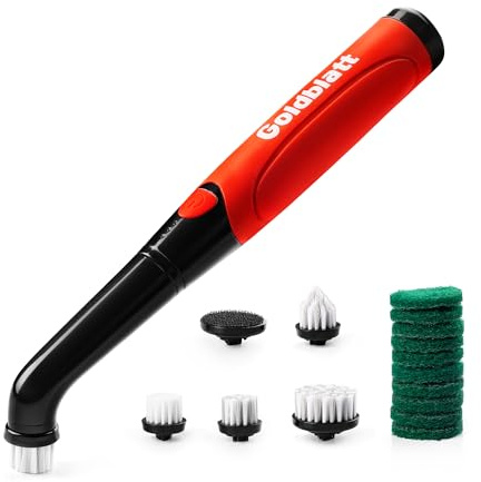 Goldblatt Cordless Electric Spin Scrubber 18-Piece Kit, Power Scrubber with Battery Indicator Light, Waterproof Electric Cleaning Brush for Grout, Tile, Bathroom, Kitchen Cleaning