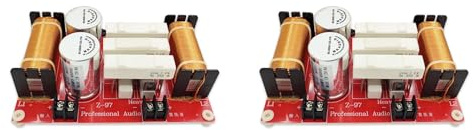 Iyalezirk 2X Högtalare Frekvensdelare för Tunga Högtalare 550W 43Hz/45Hz Crossover-filter för HiFi Subwoofer Auto Ljud Crossover-filter DIY