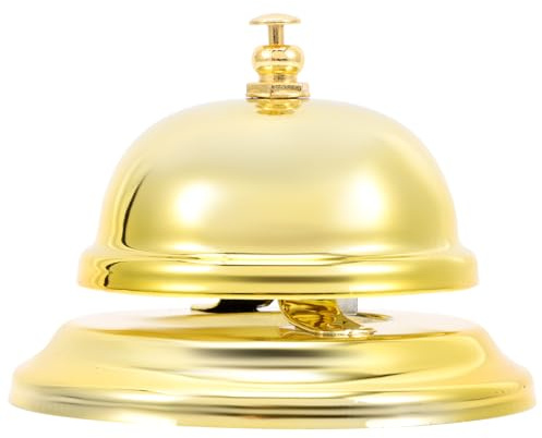 JECOMPRIS Campanello da Tavolo in Lega Musicale per Chiamata Servizio Ristorante, Campana di Convocazione Compatta per Reception Ufficio Hotel, Campanello per Colore Casuale Stile Casuale