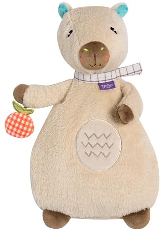 Fehn Peluche chauffante Capybara - Doudou apaisant avec sac chaud/froid amovible - Coussin de graines pour bébés et tout-petits dès la naissance
