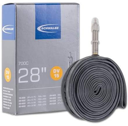 Schwalbe Fahrradschlauch Nr. 15 – Rennrad Schlauch 28 Zoll (ETRTO 18/28-622/630) – Ventil SV 40mm – langlebig & luftdicht – Schlauch für Fahrrad