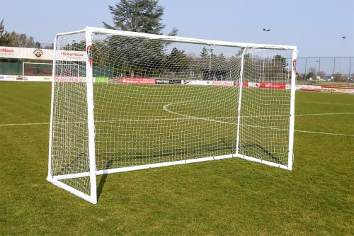 POWERSHOT® Portería de fútbol de uPVC 5 x 2m - Fabricada EN Alemania - ¡2 años de garantía en la Estructura y se Puede Instalar Todo el año!