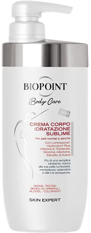 Biopoint - Crema Corpo Idratazione Rassodante, Azione Elasticizzante per tutti i tipi di Pelle, con 3% di Collagene, Dona Luminosità, Morbidezza e Idratazione fino a 72h, 500 ml