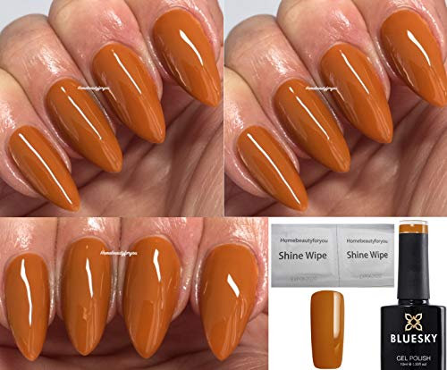 Bluesky BURNT ORANGE BROWN SS1904 BETTE - Spring Summer Nail Gel Polish UV LED Soak Off 10ml