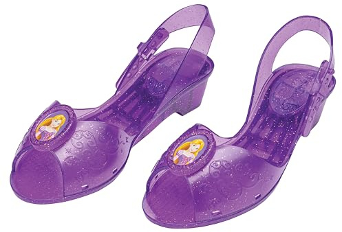 Disguise Disney Princess Rapunzel Jelly Shoes for Kids, Official Disney, Sparkly Princess Shoes with Rapunzel Cameo, Adjustable Heel Strap, Ideal for Halloween or Carnival