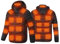 Battnot Beheizbare Jacke Herren Damen Heizjacke mit Kapuze, Warme Pufferjacke, Beheizte Weste Winterjacke für Outdoor Wandern Jagd Motorrad Camping