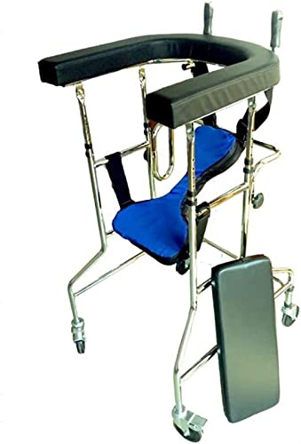 Stående Gå Ställ/Gåkare/Gåhjälp/Stativ Stativ Med Sits Hjul Rehabiliteringsenhet Fällbar Höjd Justerbar Old Man Walker Nedre Extremitet Walker Funktionshindrad Skid Stand