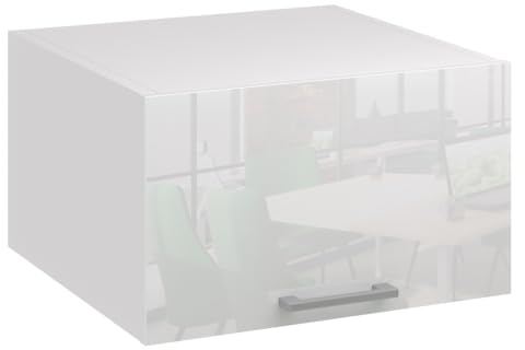 roe furniture Hängeschrank 60 cm - Küchenschrank - Küchenmöbel - Küchenunterschrank - Schrank Küche - Küchenschränke Einzeln Weiß Hochglanz