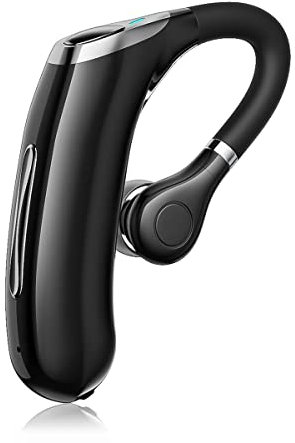 Bluetooth Single Earphones Wireless Bluetooth Headset for Cell Phones Bluetooth Earpiece Handsfree Noise Canceling Hands-Free Calls Wireless Bluetooth Headphones for Driving Black