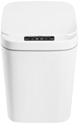 SICHENSH 16 l sensor soptunna, automatisk sopkorg, tyst intelligent soptunna med lock, automatisk peklös soptunna med kontaktlös sensor, vattentät sophink automatisk