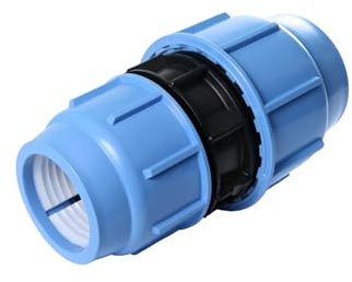 SAB Raccordo Manicotto Ridotto Ø 25 x 16, Raccordi a Compressione BlueSeal 16 in PP, PN16, per Giunzione Tubi in Polietilene, per Impianti di Irrigazione