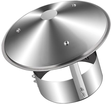 Comignolo In Acciaio Inox Per Camino, ComignolO Terminale Circolare, Comignolo Antivento Antipioggia, Fumaiolo ComignolO Canna Fumaria Camino Cappello(120 mm(4.724 in))