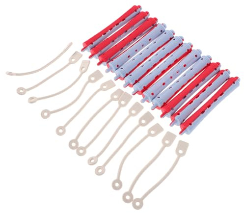 HOMSFOU 12 Bigoudis Antidérapants en Plastique pour Permanente, Kit de 12 Pièces, Sûrs et Fiables, Adaptés la Coiffure Professionnelle Domicile