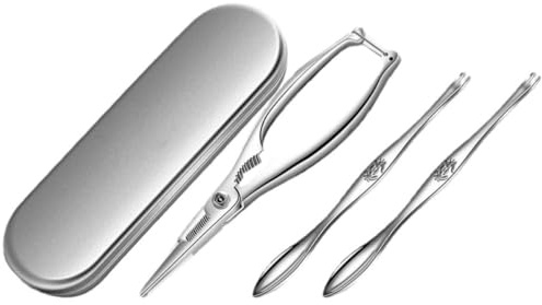 DRESSOOS Set Utensili in Acciaio Inox Pinze e Forchette per Aprire Granchi, Resistente e Facile da Usare, per Cucina
