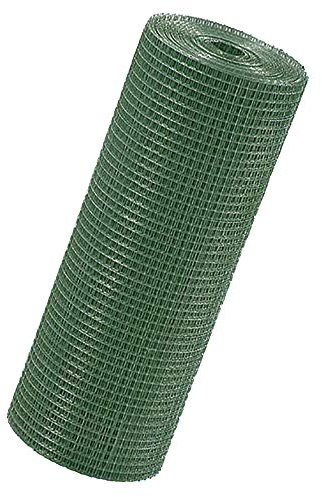 Wurko - Malla Electrosoldada 13 x 13 mm 100 cm Altura Plastificada, Rollo 25 Metros