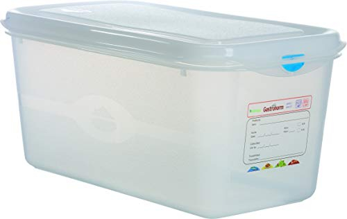 Heavy Duty Polypropylene Gastronorm Food Catering Kitchen Containers + Lids - Food Grade Clear Commercial Industrial Quality - 8 Sizes (3, 1/3-6 Litres)