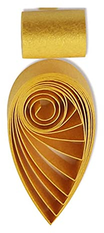 Metallic Papier 5 mm Quilling Papier weiß gold blau grün schwarz 60 Streifen 54 cm Länge Papier Streifen (Gold)