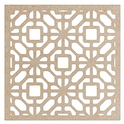 Generico Pannello decorativo retrò stile mdf traforato 50x50cm taglio laser decorazione casa, quadro, fai da te, separè