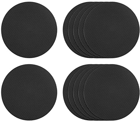 sourcing map 12pcs Non Slip Bathtub Stickers Bath Shower Floor 3.15 Anti-Slip Sticker Tape Round Style Decals for Bathroom Kitchen Bathtub Treads Stairs, Black