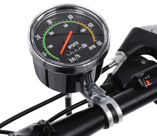 Agatige Fahrradcomputer Fahrrad Computers wasserdichte Mechanische Analog Tacho Genaue Daten, Fahrradcomputer Fahrrad Tachometer Kilometerzähler Mechanisches Radfahren Rundmesser Messgeräte Stoppuhr
