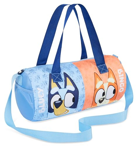 Bluey Bolsa de Deporte para Niños, Bolsa de Viaje con Correas Ajustables (Bluey Bingo)