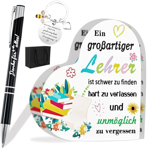 Lets Joy presenter till lärare, present till lärare, farväl till lärare, tack presenter till lärare, akrylornament + tack nyckelring + tackpenna presentpåsar, utbildningspresent