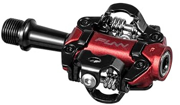 Funn Tactic Pedales Automáticos MTB, Ligeros, para XC y Gravel (Rojo)