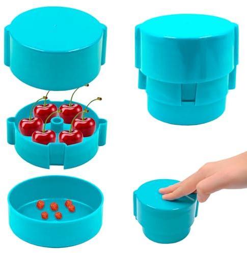 Snocciolatore Ciliegie 6 in 1 - Levacuoco Portatile Senza Manico per Cucina, Snocciolatore Amarene e Prugne