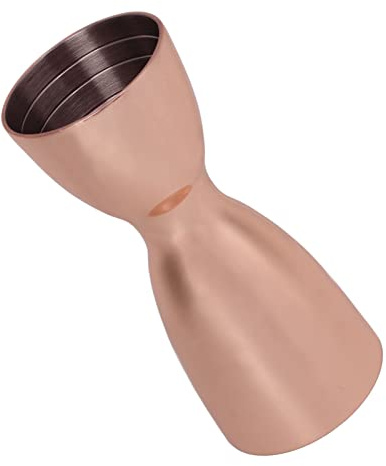 ZASCHMOY Tasse à Mesurer le Vin en Acier Inoxydable – Jigger de Bar à Double Tête – Design Ergonomique plaqué Noir en Forme de U – Parfait pour les Cocktails et les Boissons Mélangées (Cuivre Plaqué)