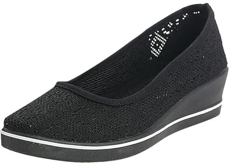 RAOKENSU Ballerines à bout rond pour femme - Élégantes - Chaussures plates en maille respirante - Légères et confortables - Chaussures d'été pieds nus - Loafers - Pour les loisirs et la vie