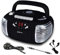 Portable Retro Boombox CD Player, Cassette Tape RECORDER, FM Radio, AUX IN (Play music from MP3 players, Smart Phones, Tablets, etc) Inc: Earphones, 3.5mm Jack Lead & UK Power Lead (Black)