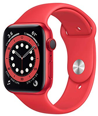 Apple Watch Series 6 GPS + Cellular, Boîtier en aluminium de 44 mm PRODUCT (RED) avec Bracelet Sport PRODUCT (RED) (Ricondizionato)