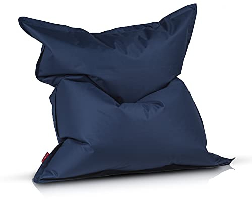 Ecopuf - Sako sittsäck för utomhusbruk - Beanbag för rummet - Stilren tygkudde - Relaxfåtölj - Storlek S - 140x100 - Blå Nc8