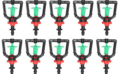 Spruzzatore microsprinkler rotante 360 gradi, Atomizzazione uniforme, G.Tipo microdose per irrigazione giardino e orto. Resistente e facile da installare