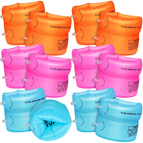 Civaner Arm Floaties Inflatable Swim Arm Bands Wings Floater Sleeves Swimming Rings Tube Armlets for Adults(Classic,Yellow, Blue, Rose Red)