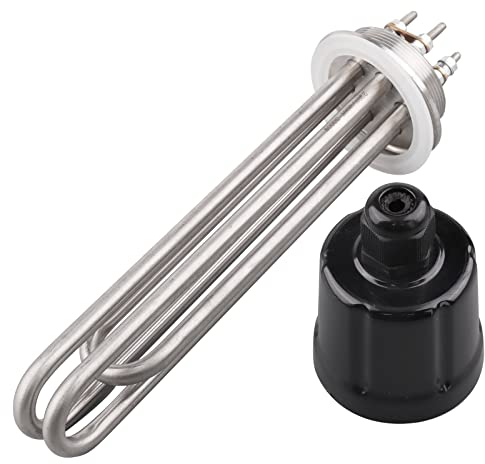 Tri-Clamp DN50 220 3000W - Radiador tubular eléctrico (2 pulgadas, cubierta de plástico negro y anillo de silicona)