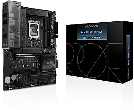 ASUS PROART B760-CREATOR Mainboard Sockel Intel LGA1700 (ATX, PCIe 5.0, DDR5 Speicher, 3x M.2, USB 3.2 Gen2x2, für Content Creator)