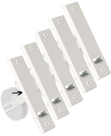 Rollwin 5X Blende für Rolladen Gurtwickler Unterputz 185mm Lochabstand - aus Deutschland - mit Gurtwickler Blende Weiß - ohne Gurt - für 23mm Rolladengurt geeignet - Rollo Wickler mit Abdeckblende
