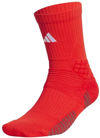 adidas Men's Crew Socks, red, 8.5-10