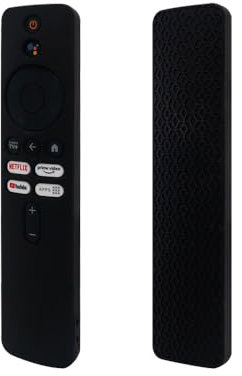 FTRONGRT Funda Compatible con Xiaomi TV Box S 3rd Gen/Xiaomi TV Box 4K 2, Anti-Caída, Anti Choques, Ultrafino y Ligero Silicona Suave Mando a Distancia Funda Protectora. Negro