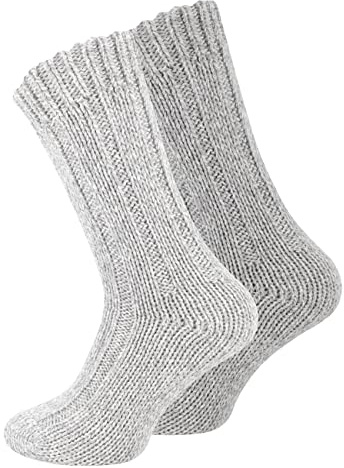 VCA 2 o 4 paia di calzini norvegesi (calzini di lana), calze a maglia per uomo e donna, 43-46